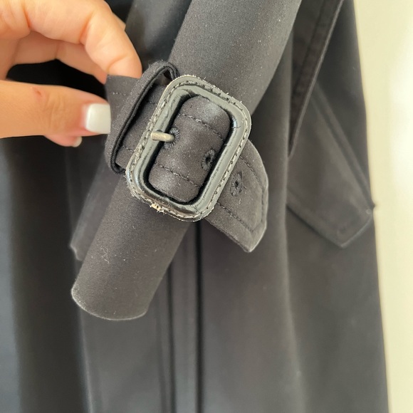 Club Monaco Black Trench Coat - Picture 5 of 8